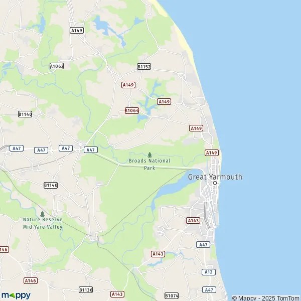 Map Great Yarmouth map of Great Yarmouth (NR29 3) and practical